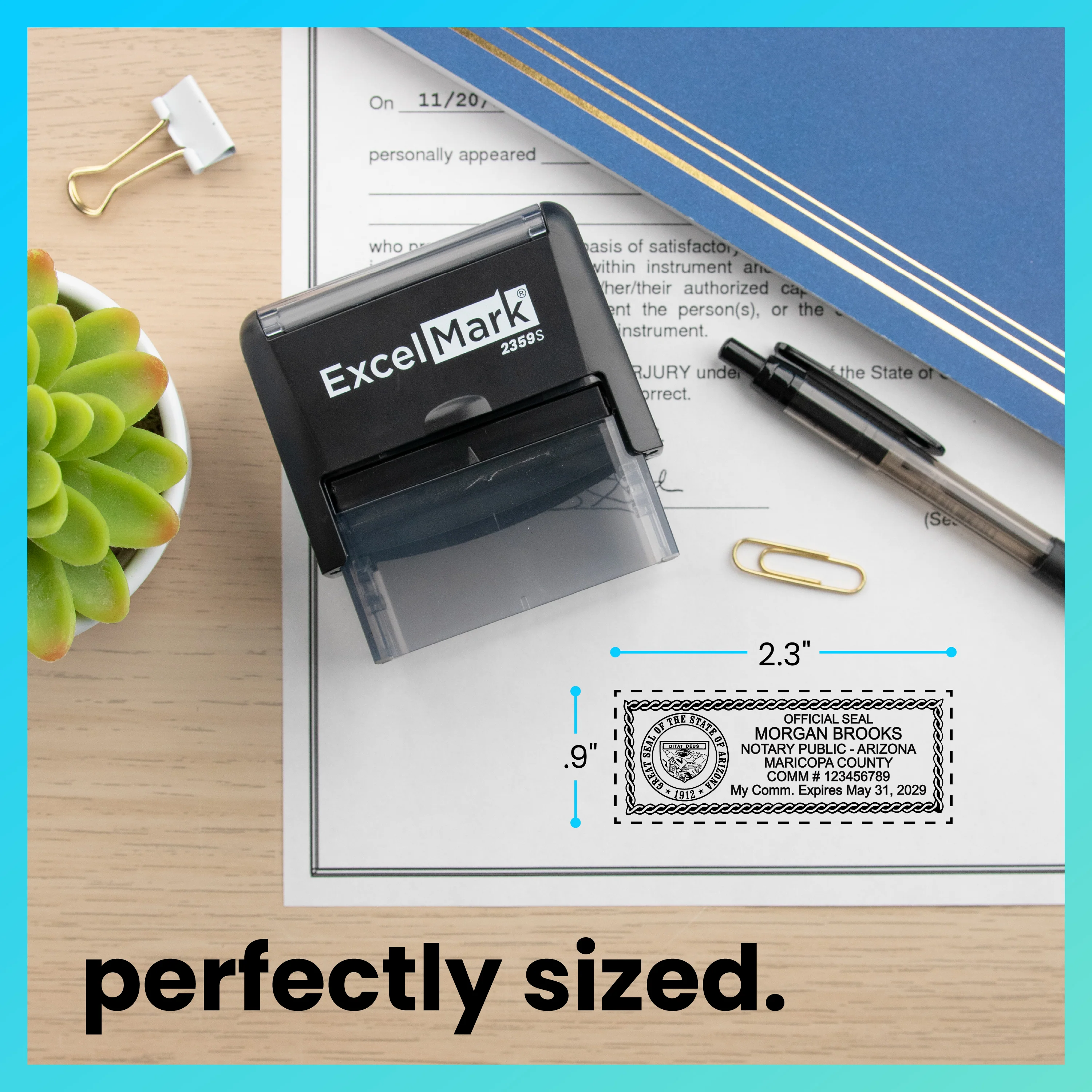 Self-Inking Arizona Notary Stamp - Image 4