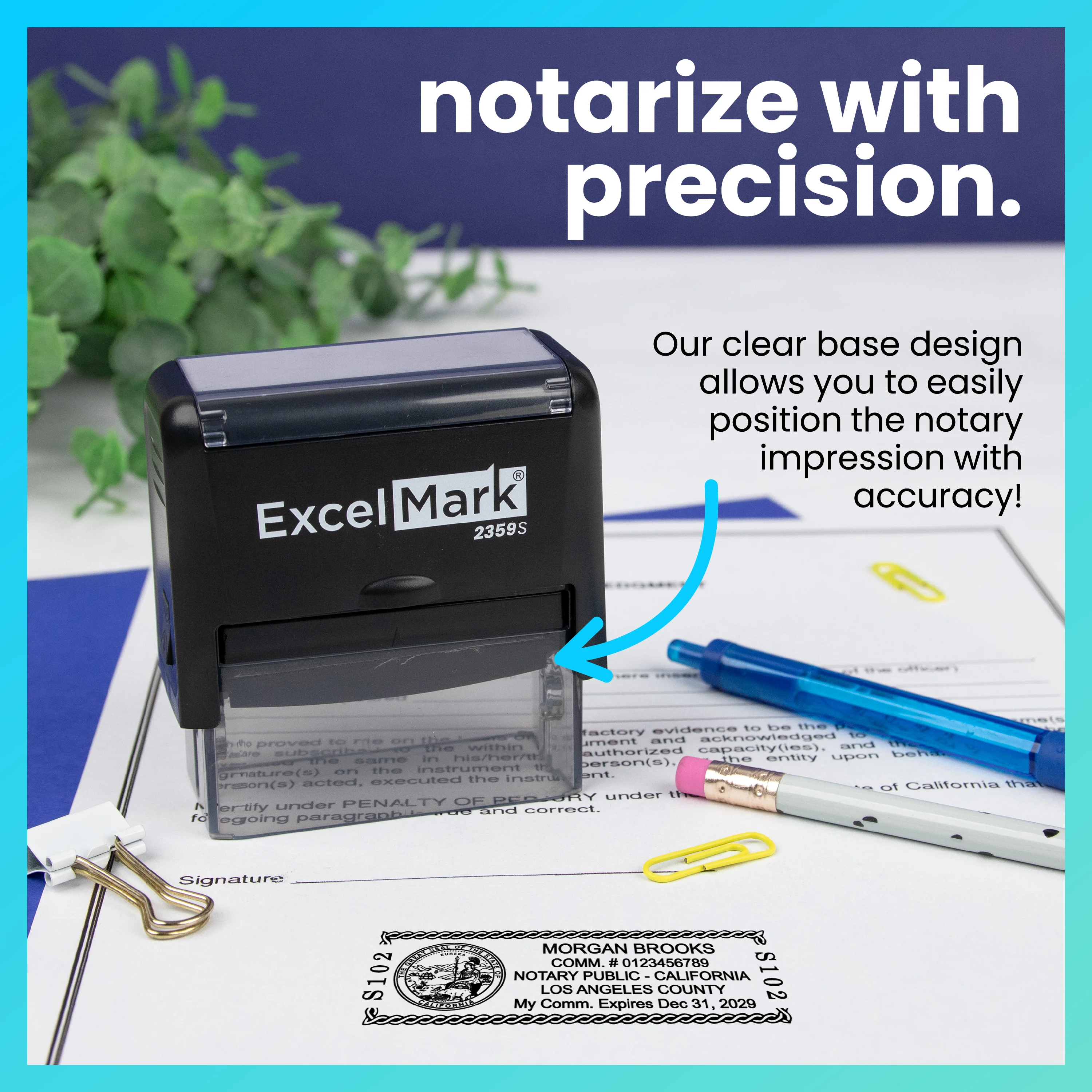 Self-Inking California Notary Stamp - Image 3