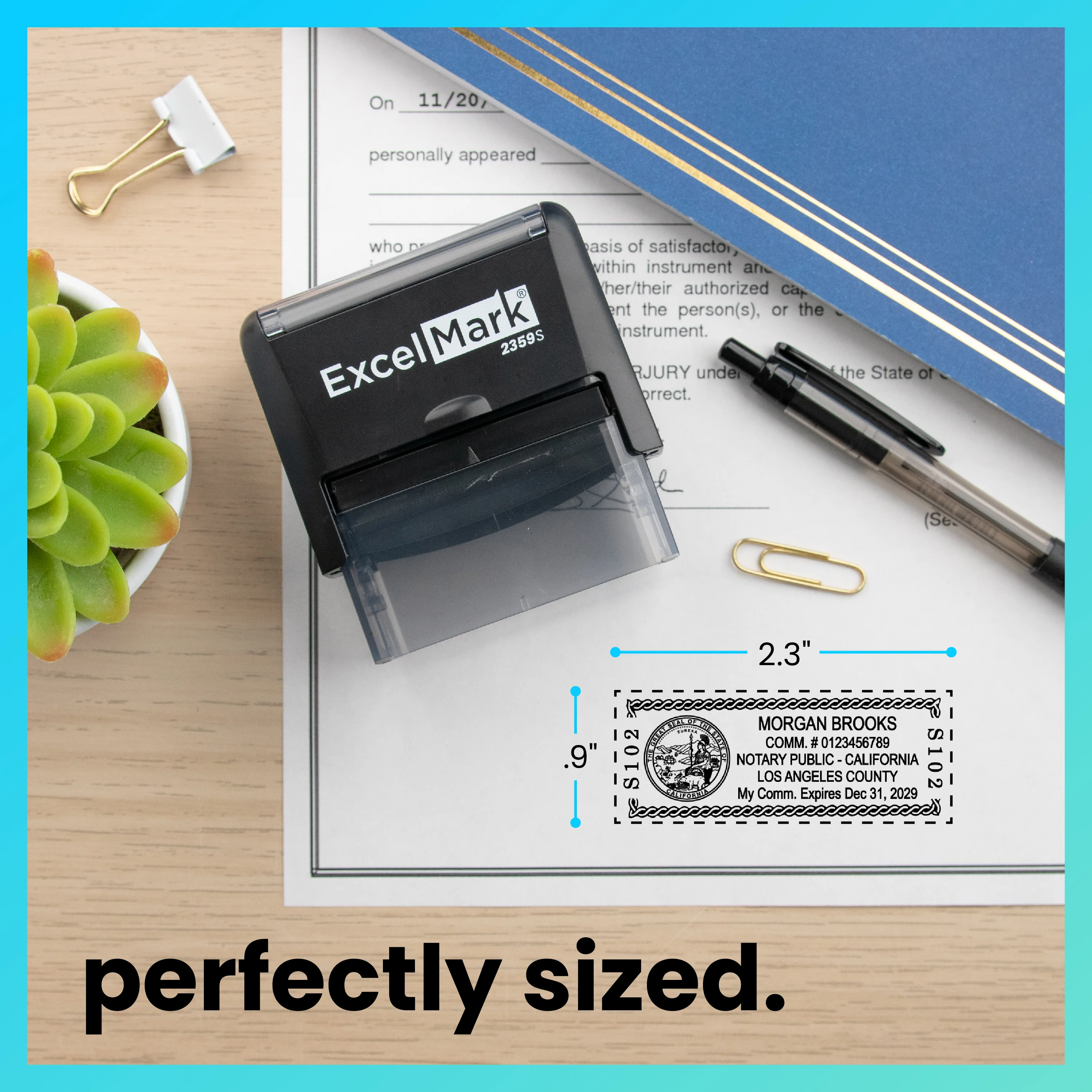 Self-Inking California Notary Stamp - Image 4