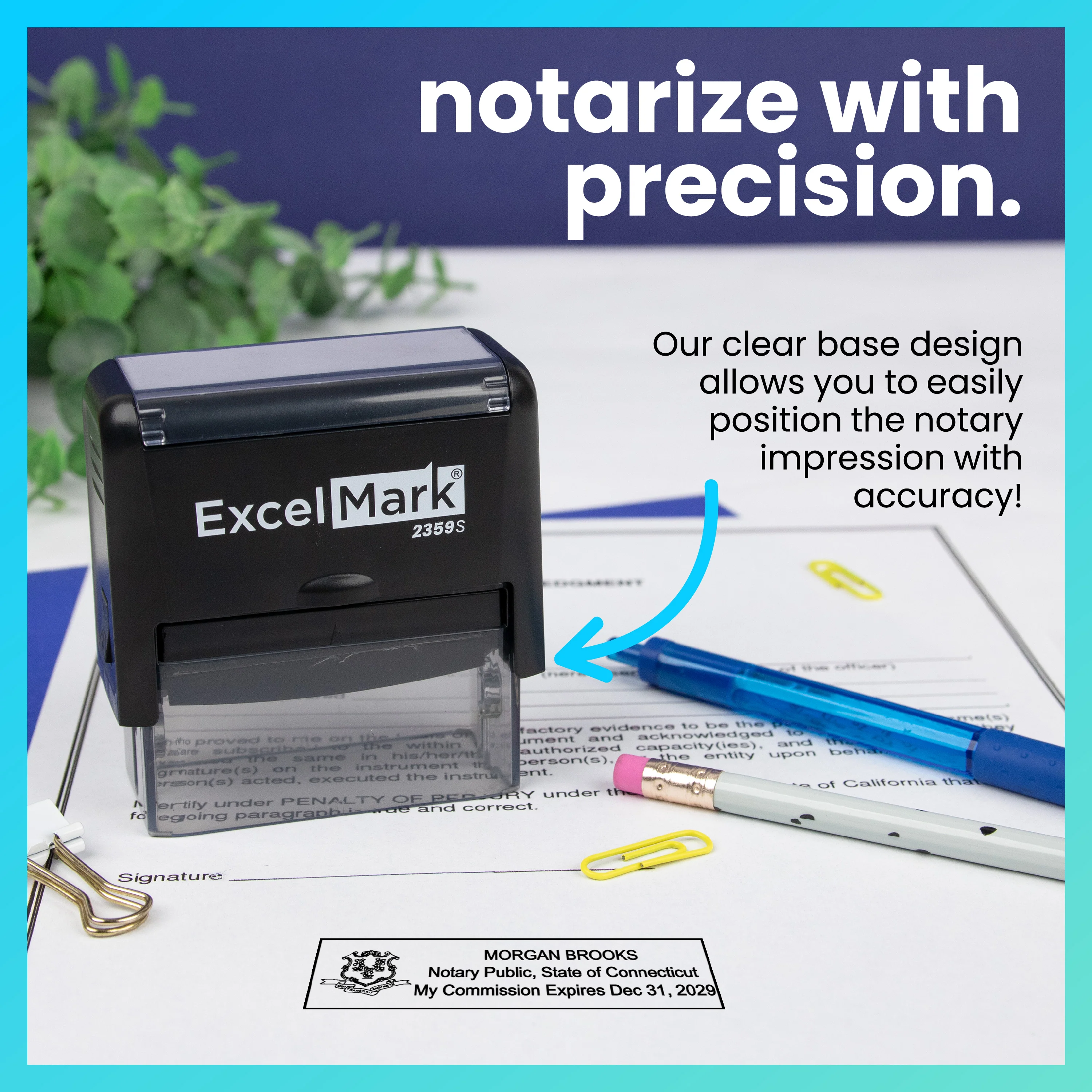 Self-Inking Connecticut Notary Stamp - Image 3