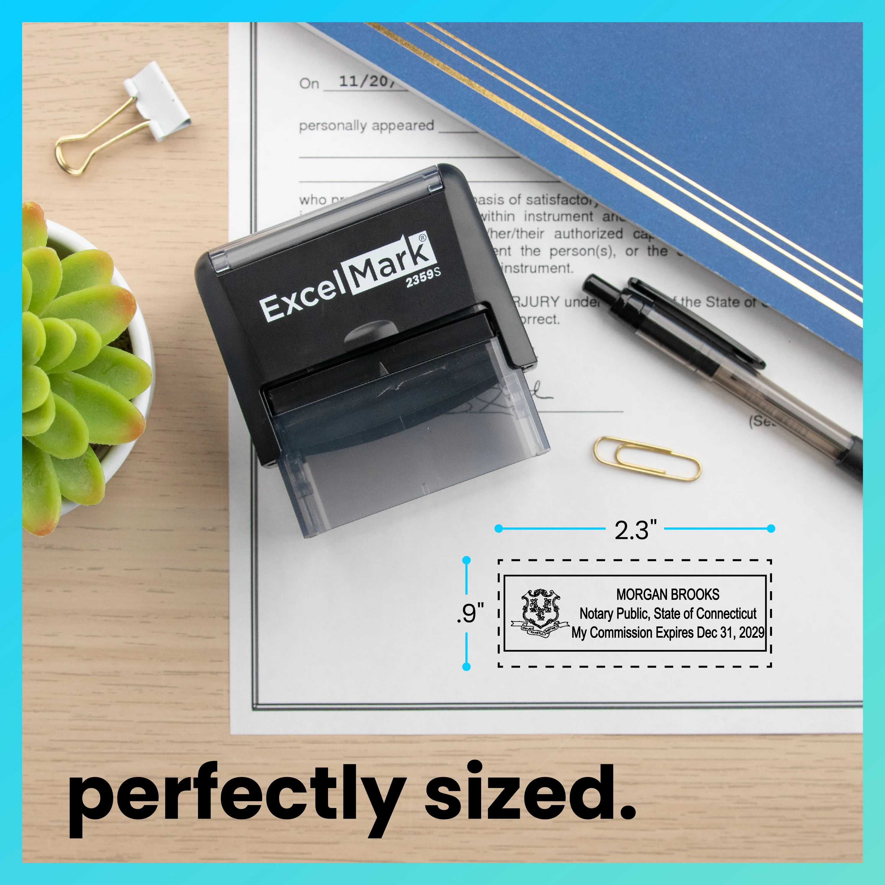 Self-Inking Connecticut Notary Stamp - Image 4