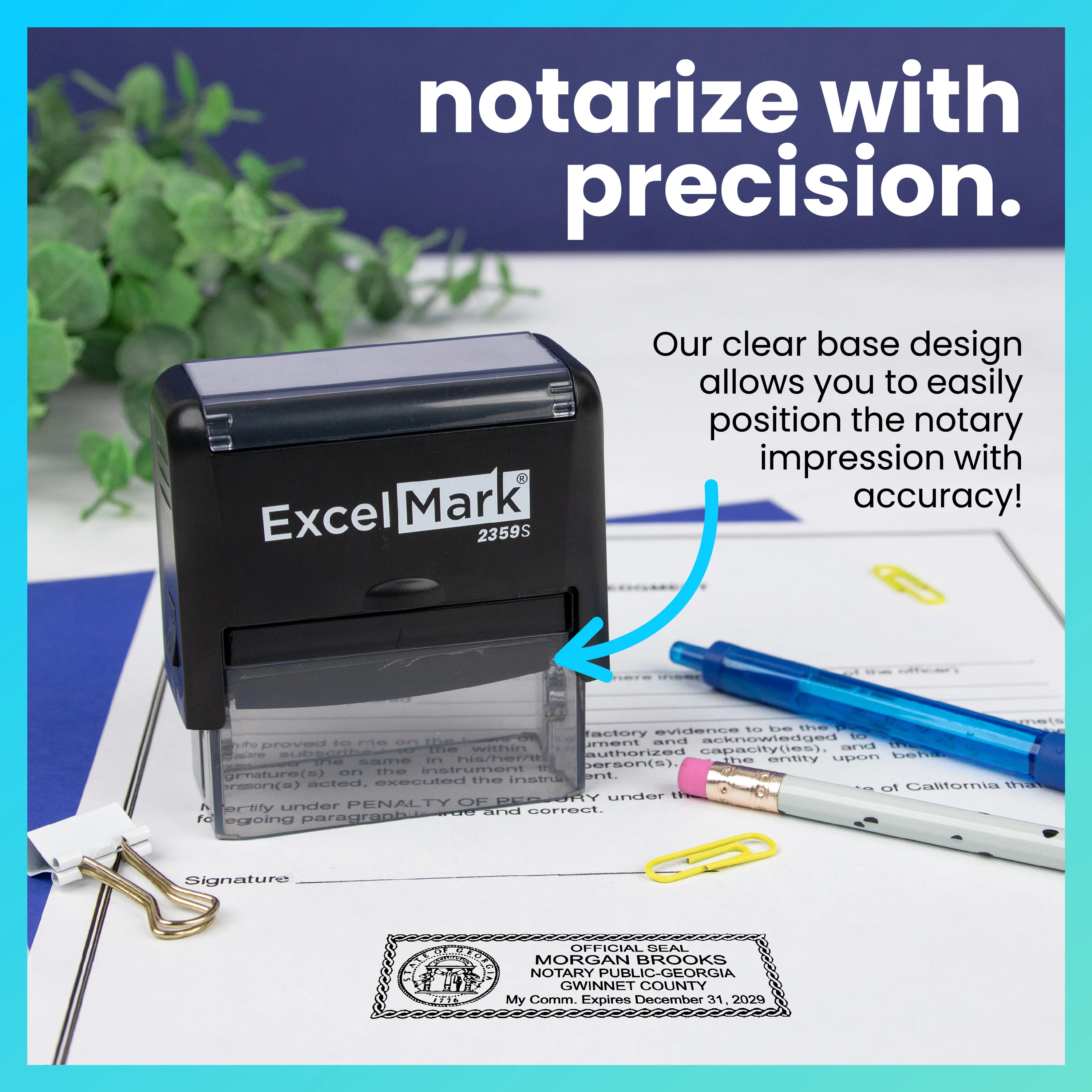 Self-Inking Georgia Notary Stamp - Image 3