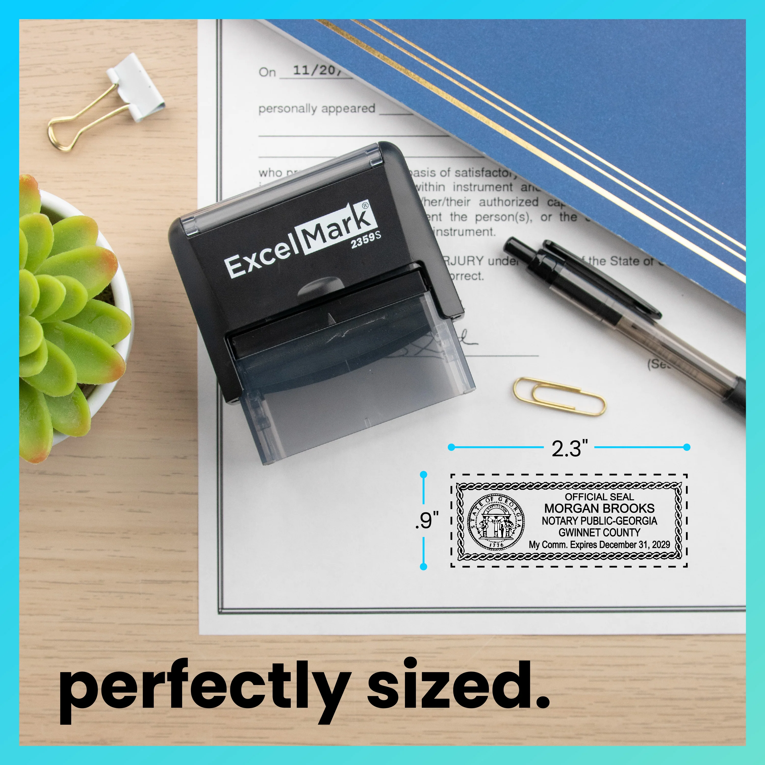 Self-Inking Georgia Notary Stamp - Image 4