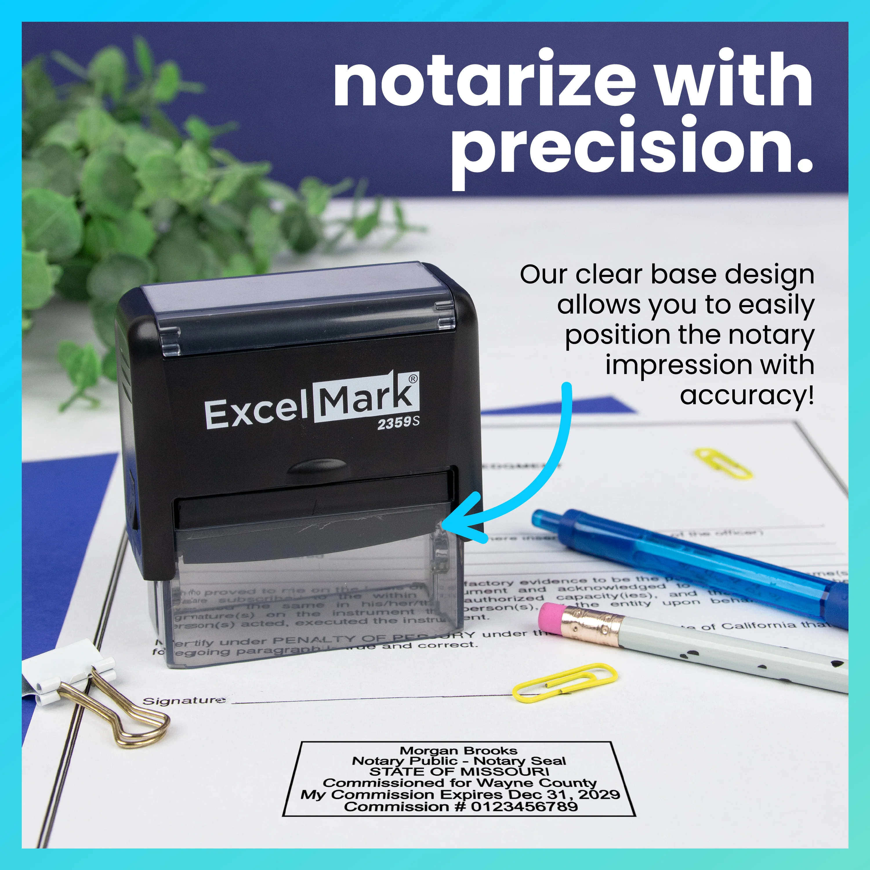 Self-Inking Missouri Notary Stamp - Image 3