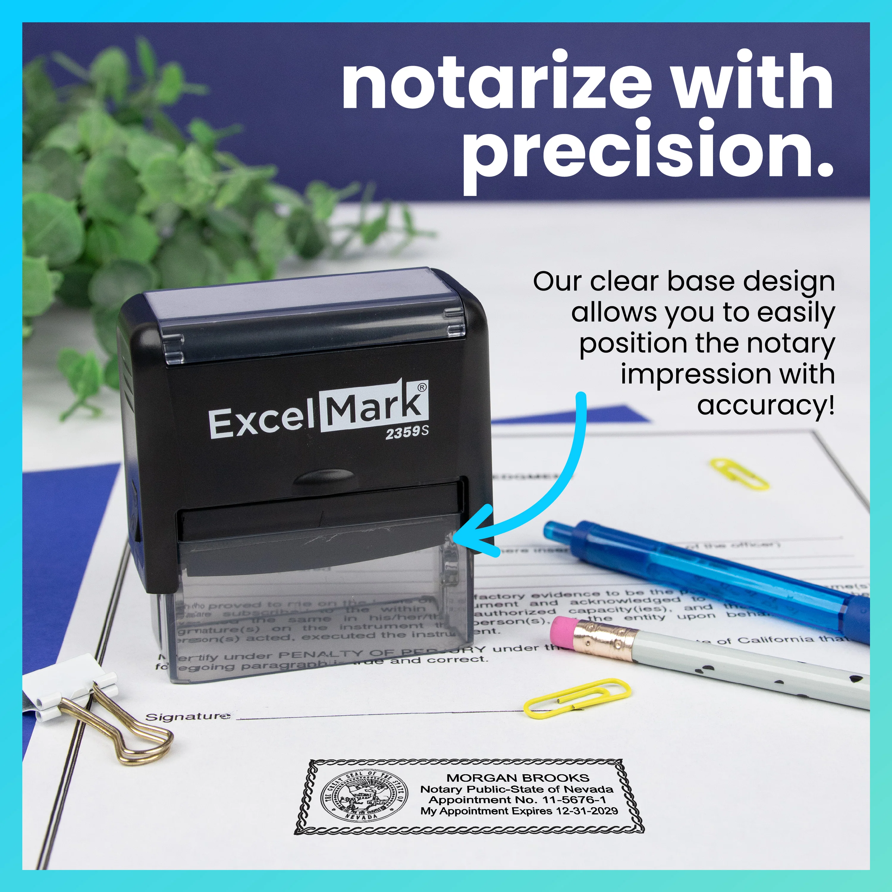 Self-Inking Nevada Notary Stamp - Image 3