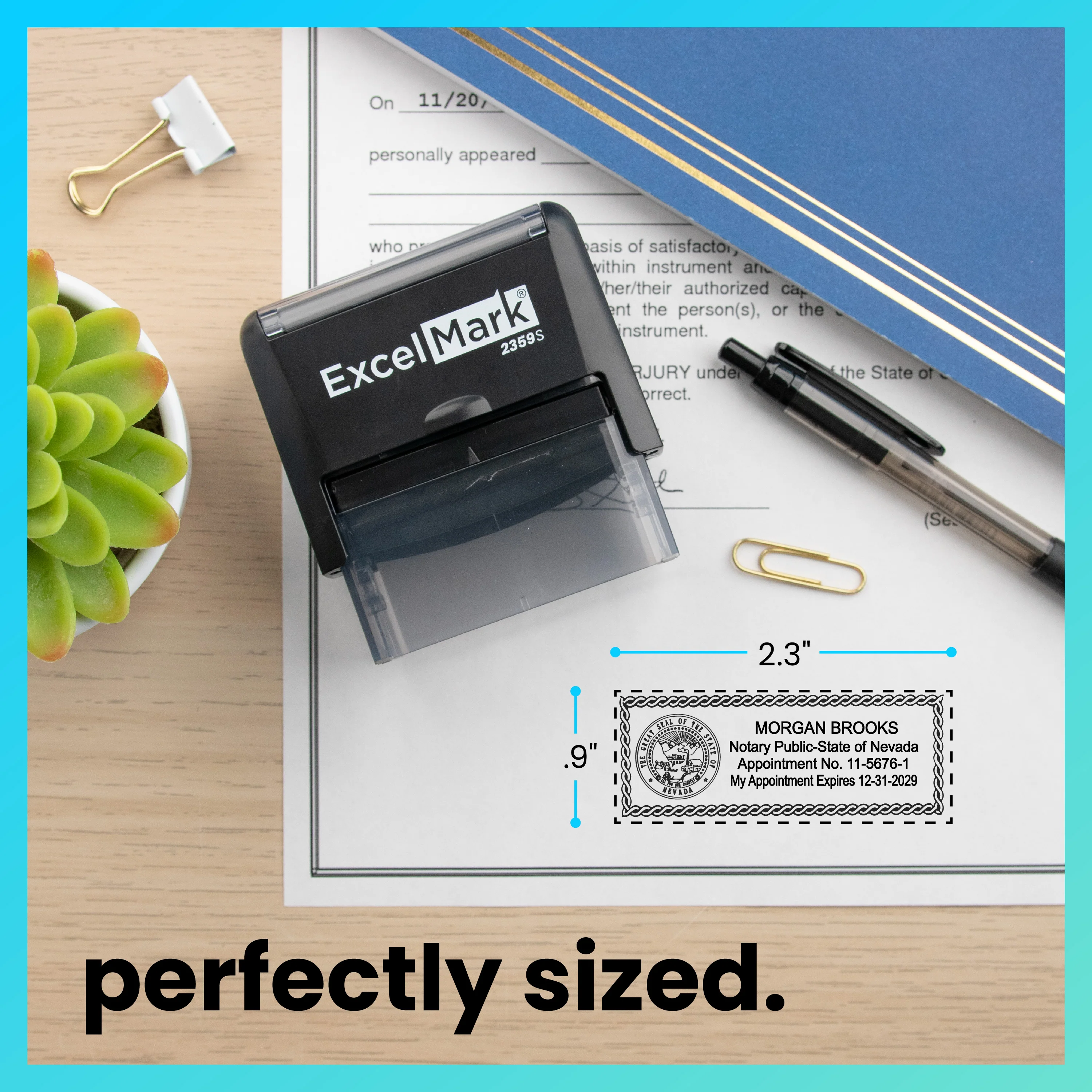 Self-Inking Nevada Notary Stamp - Image 4