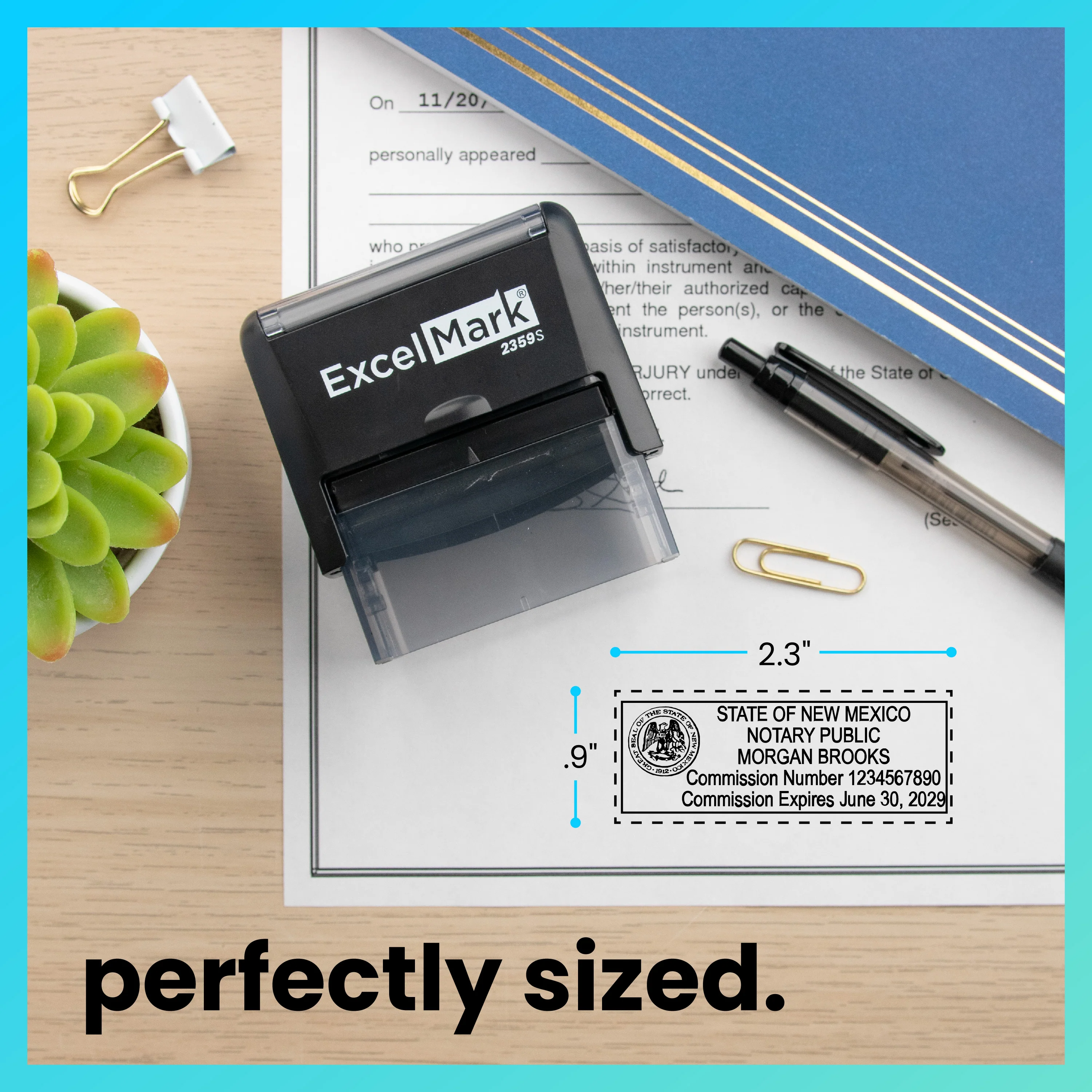 Self-Inking New Mexico Notary Stamp - Image 4
